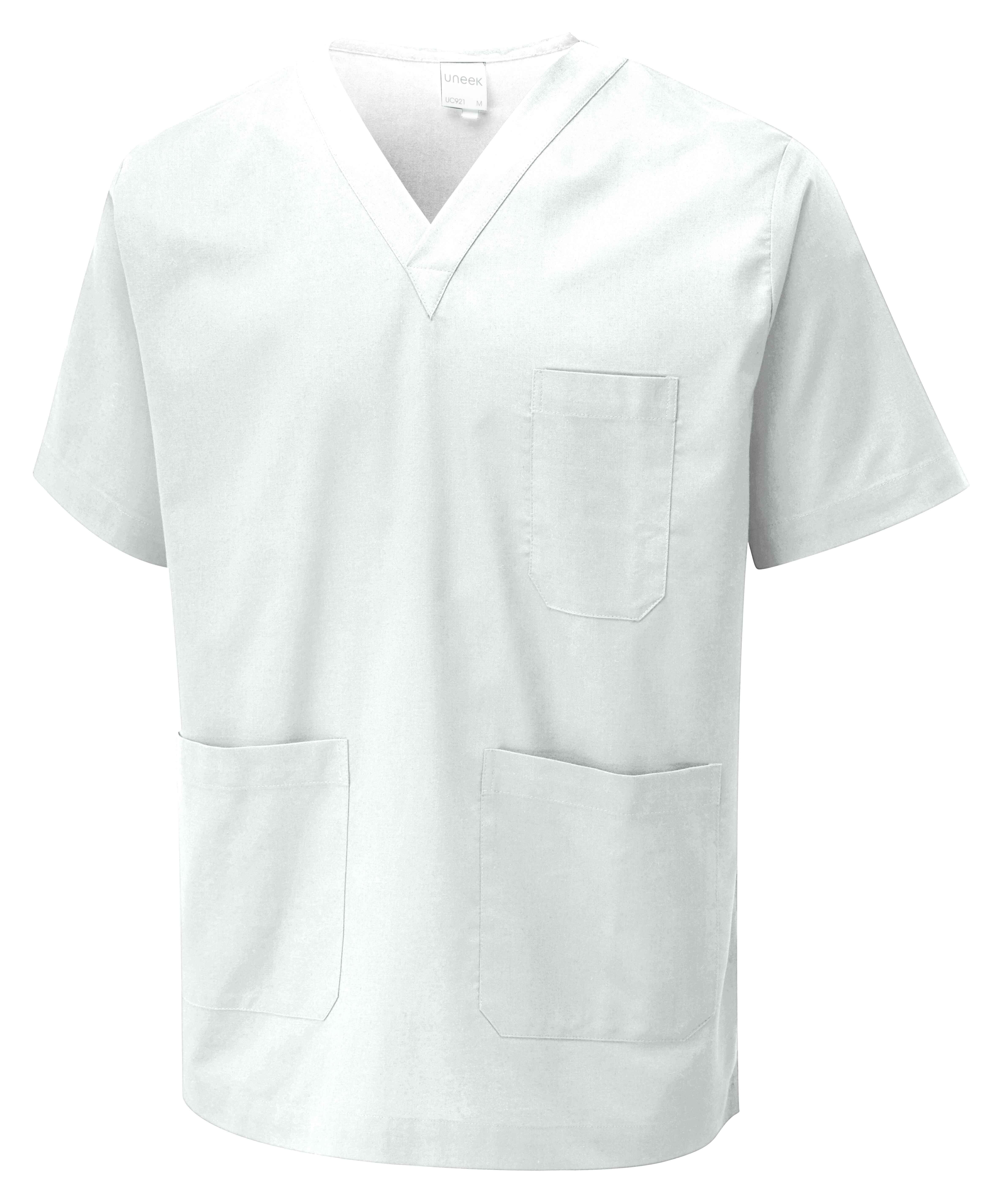 Uneek Clothing UC921 White Scrub Tunic