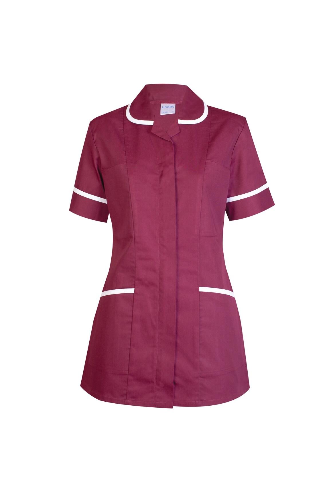 Uneek Clothing UC923 Maroon Ladies Heavyweight Tunic