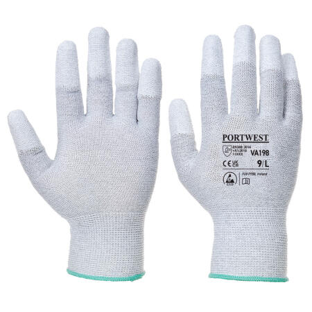 Portwest VA198 Vending Antistatic PU Fingertip Glove Grey