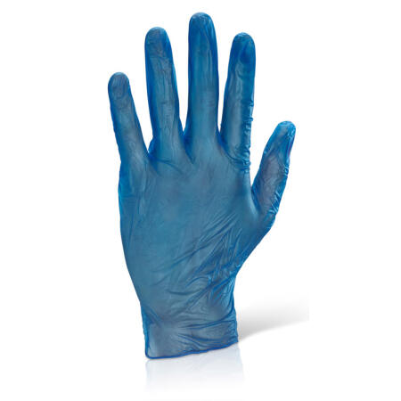 Beeswift Vinyl Disposable Examination Gloves Blue