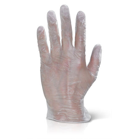 Beeswift Vinyl Gloves Powder Free Clear