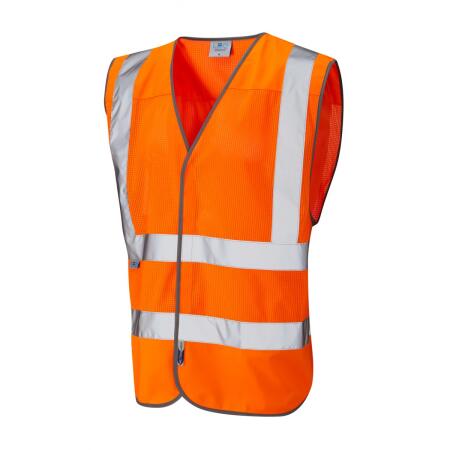 LEO Workwear ARLINGTON ISO 20471 Cl 2 Coolviz Waistcoat HV ORANGE
