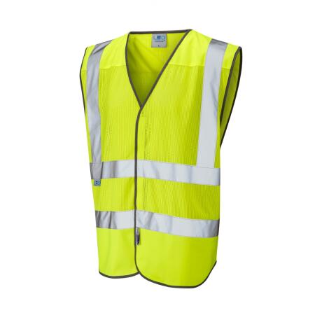 LEO Workwear ARLINGTON ISO 20471 Cl 2 Coolviz Waistcoat HV YELLOW