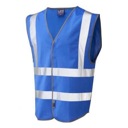 LEO Workwear PILTON Coloured Reflective Waistcoat ROYAL