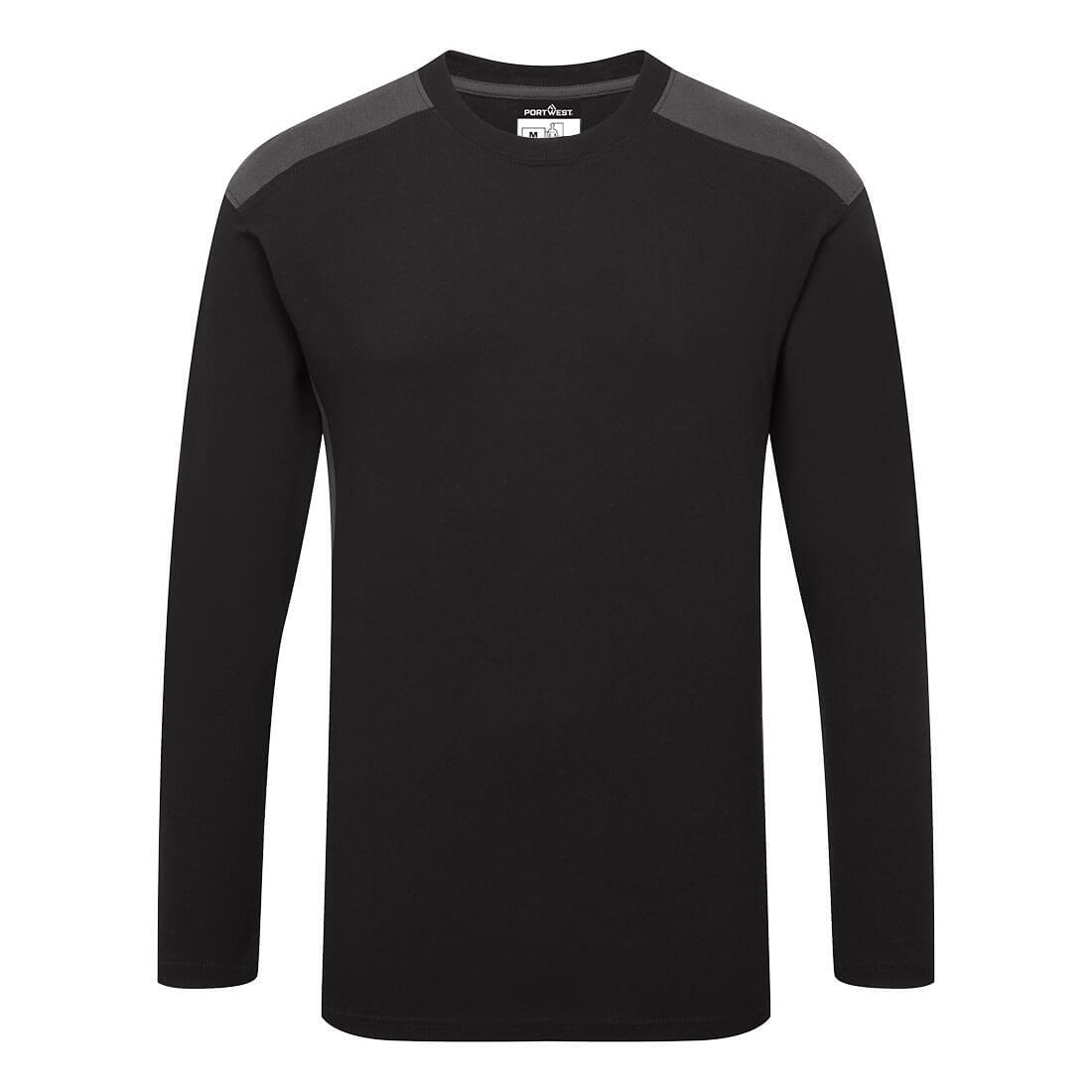 W1664 Two-Tone T-Shirt L/S Black/Grey