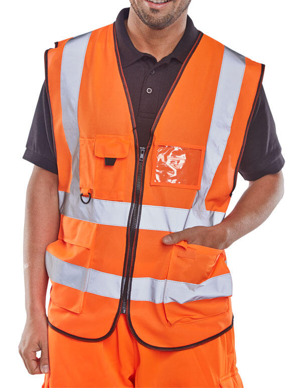 Beeswift Hi-Vis Executive Id Vest Orange