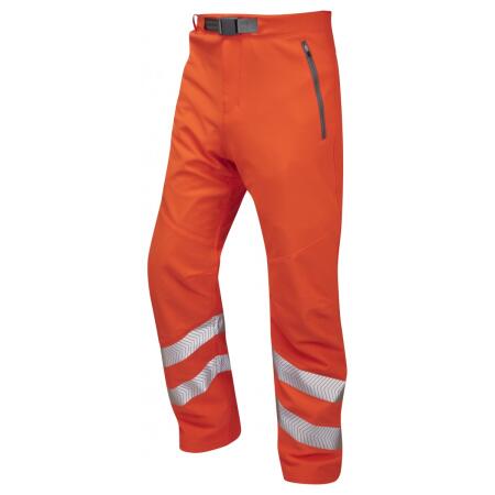 LEO Workwear LANDCROSS ISO 20471 Cl 1 Stretch Work Trouser HV ORANGE