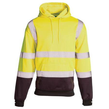 Supertouch Yellow/Navy Hi Vis 2 Tone Hooded Sweatshirt